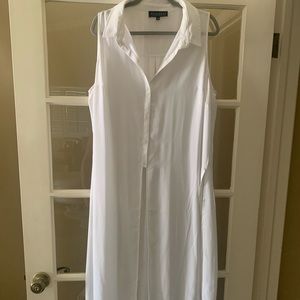 Eloquii Sleeveless white long tunic top size 18
